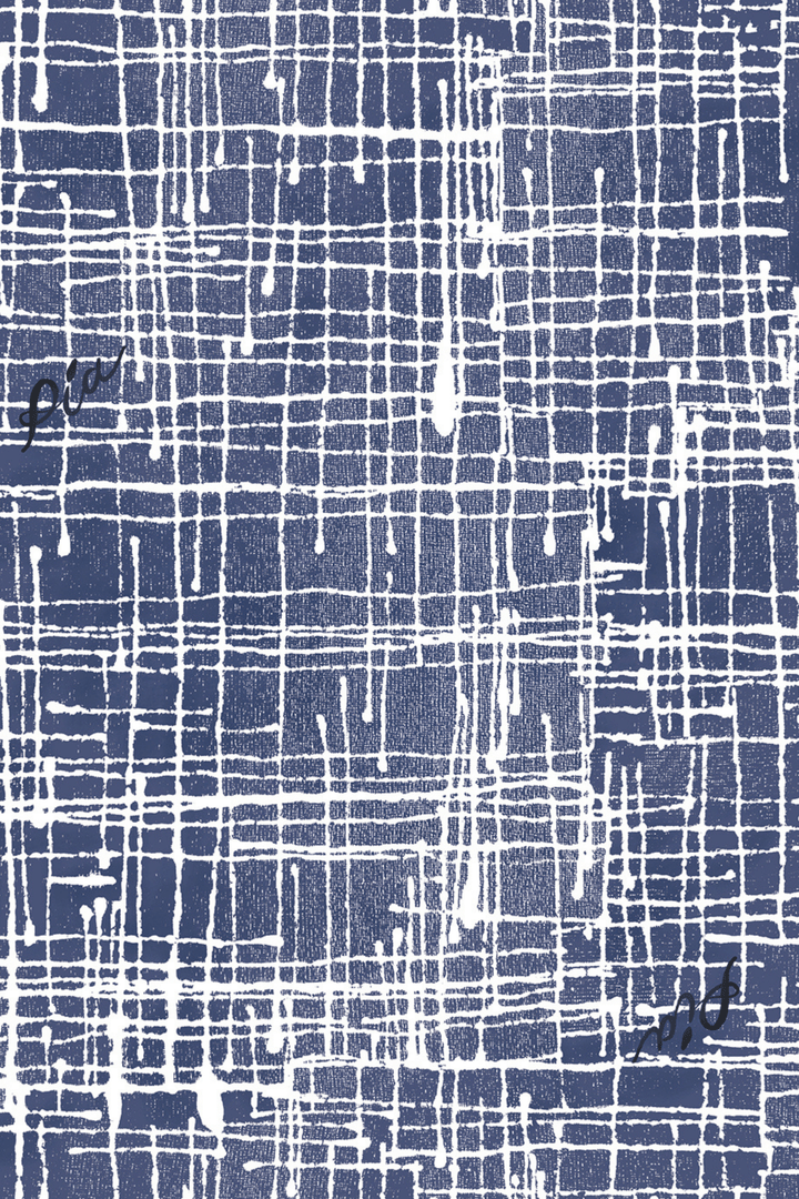 COAST - FRONT-TIE ASYMMETRIC SHORT DRESS - CROSSED LINES NAVY