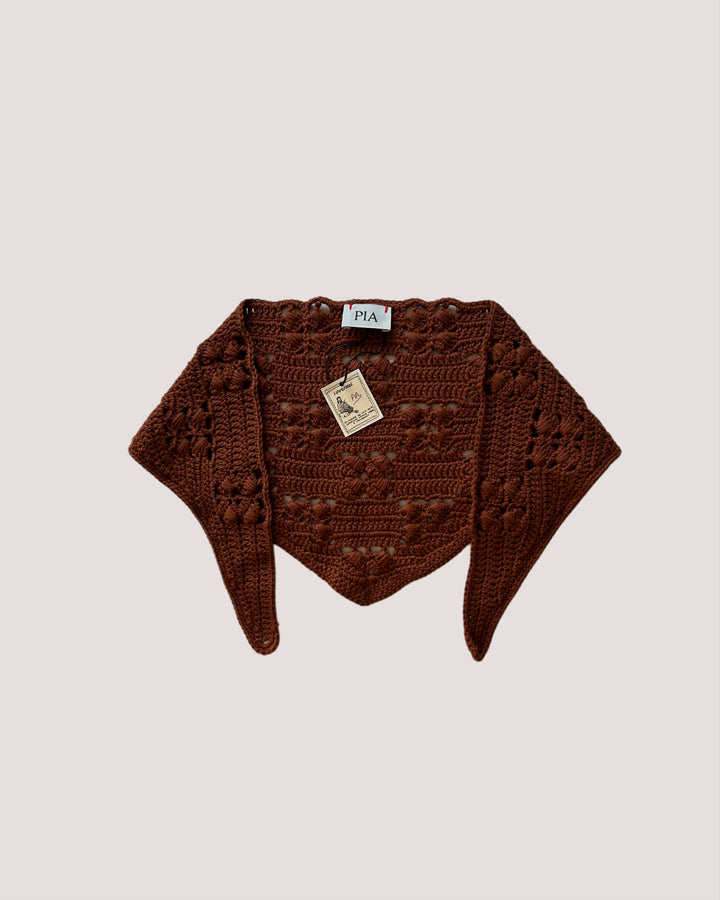 GIGI - TRIANGLE KNIT SCARF - CINNAMON