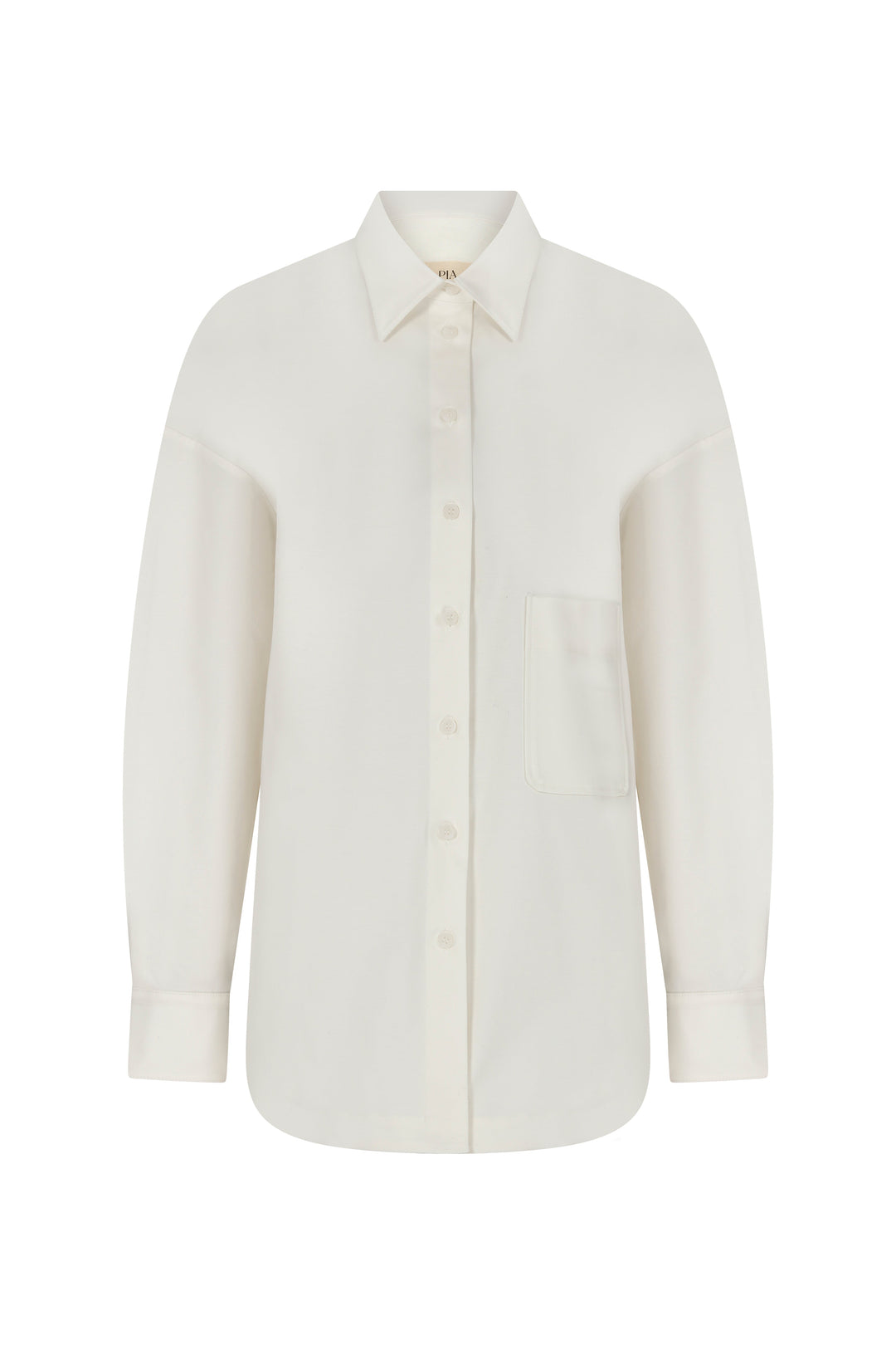 Rapun - Pia Embroidered Relaxed Fit White Canvas Shirt