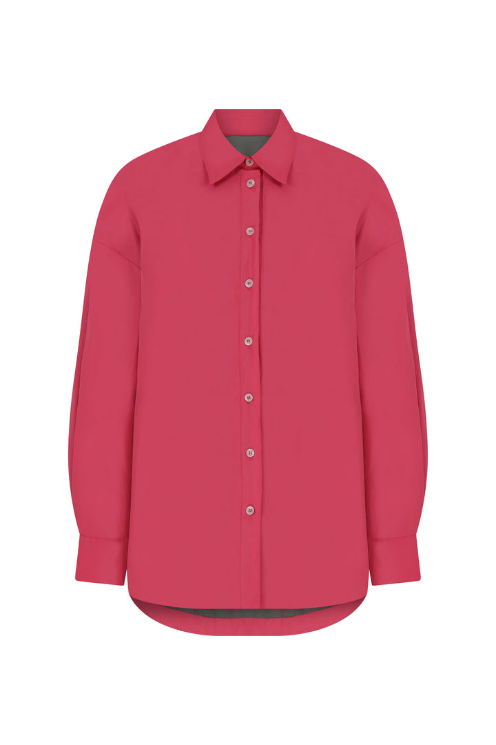 Ariel - Double Sided Fushia & Anthracite Puffer Shirt