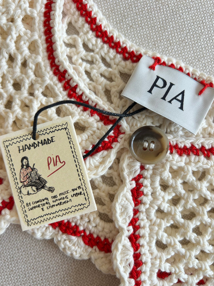 CAVE - HAND-KNITTED COLLAR - ECRU