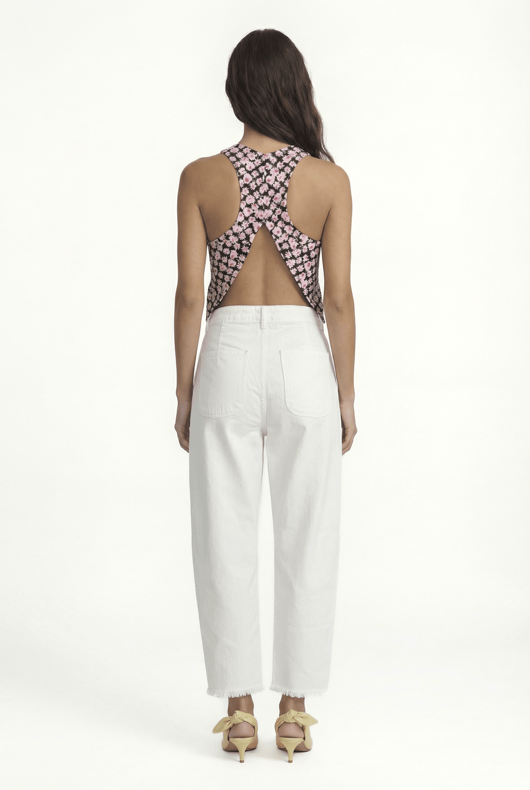 MAYA - OPEN BACK WAISTCOAT - MODULAR BLOOM PINK
