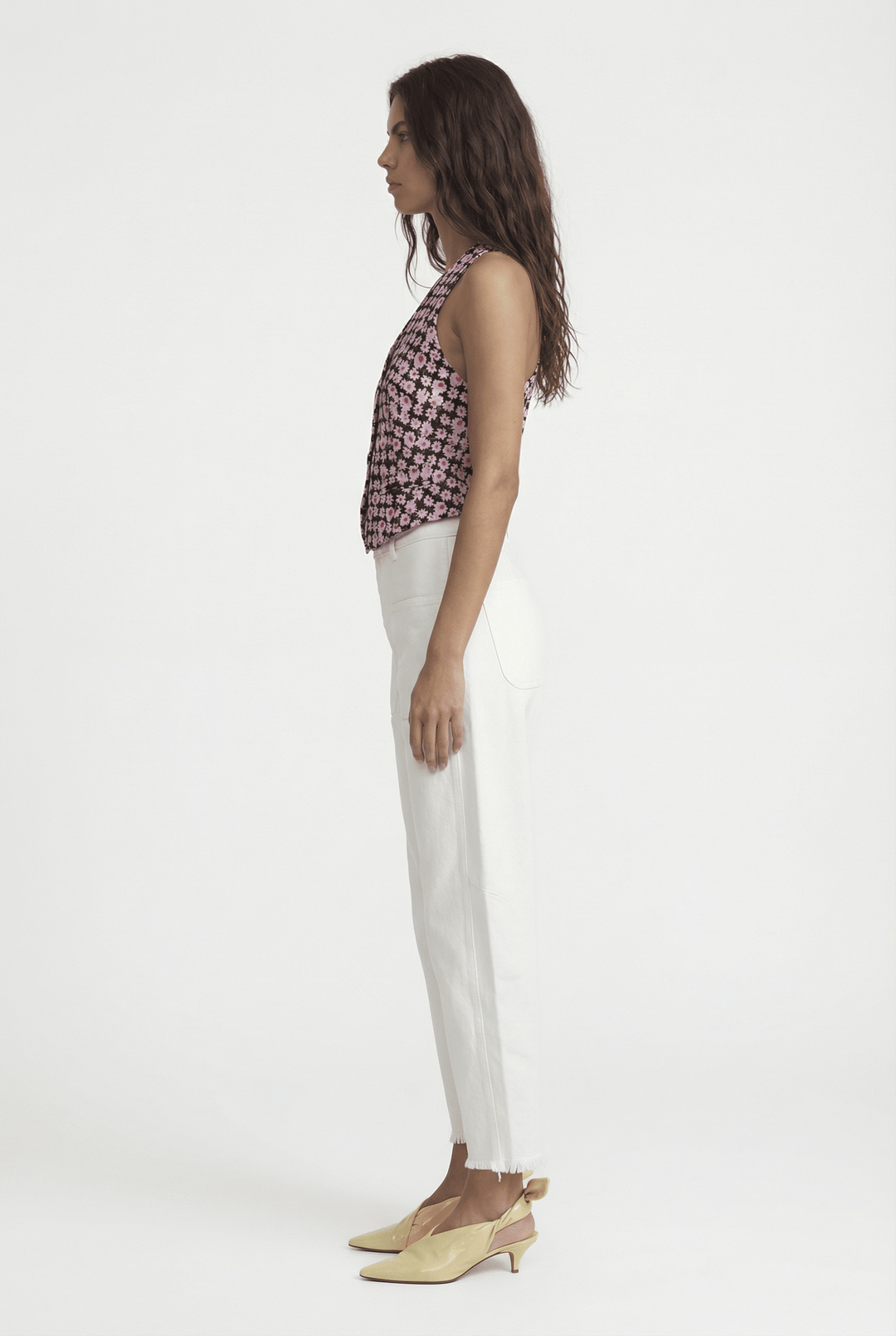 MAYA - OPEN BACK WAISTCOAT - MODULAR BLOOM PINK