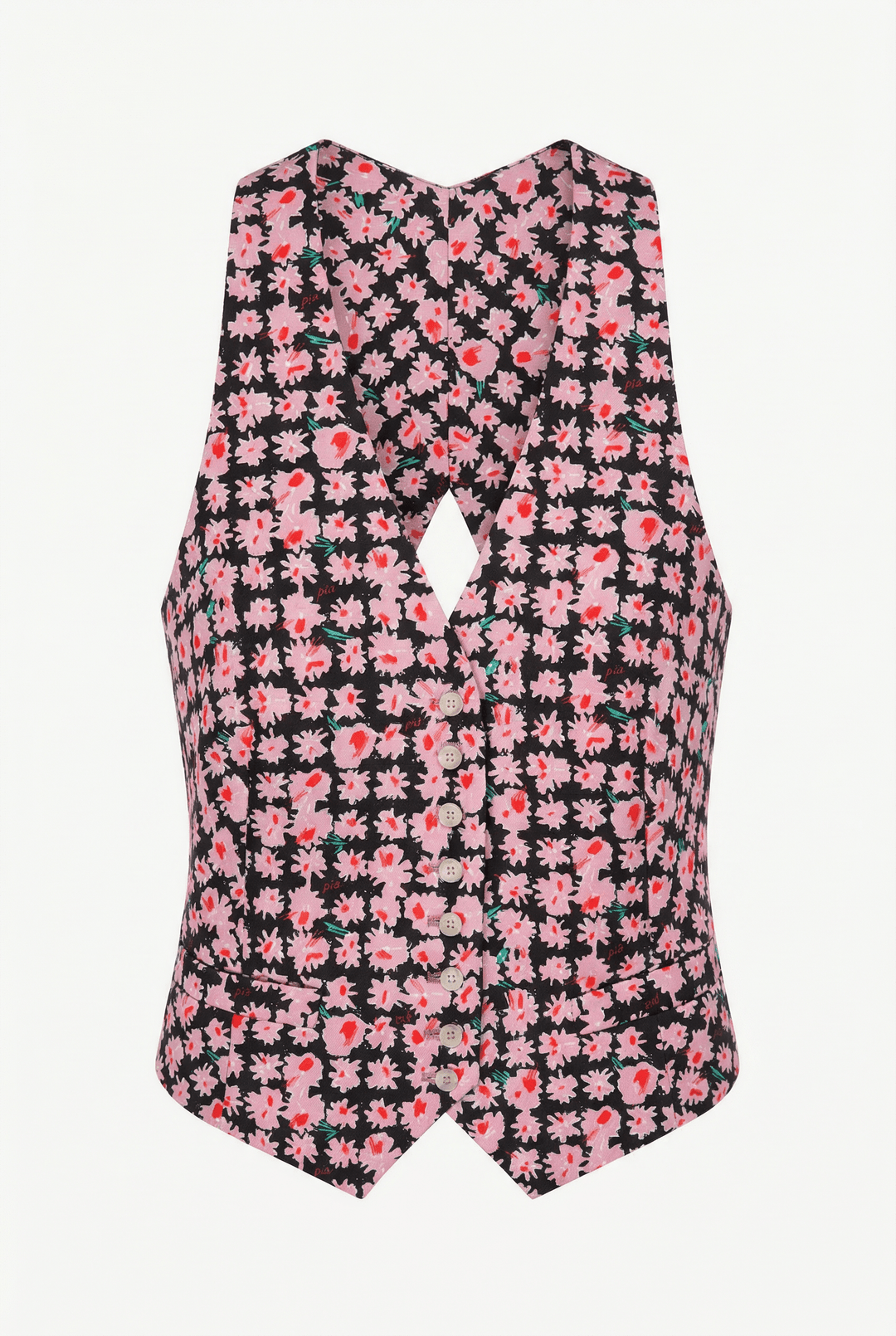 MAYA - OPEN BACK WAISTCOAT - MODULAR BLOOM PINK