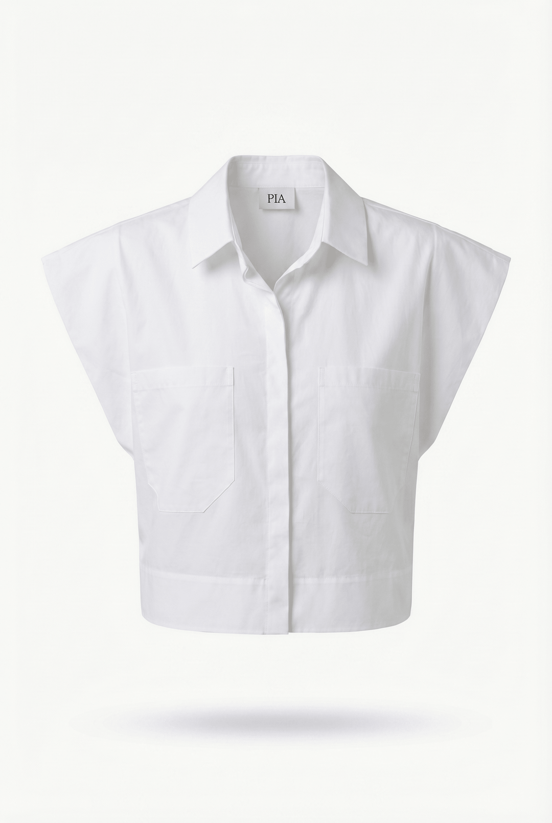 ENNA - POCKET CROPPED SHIRT - WHITE