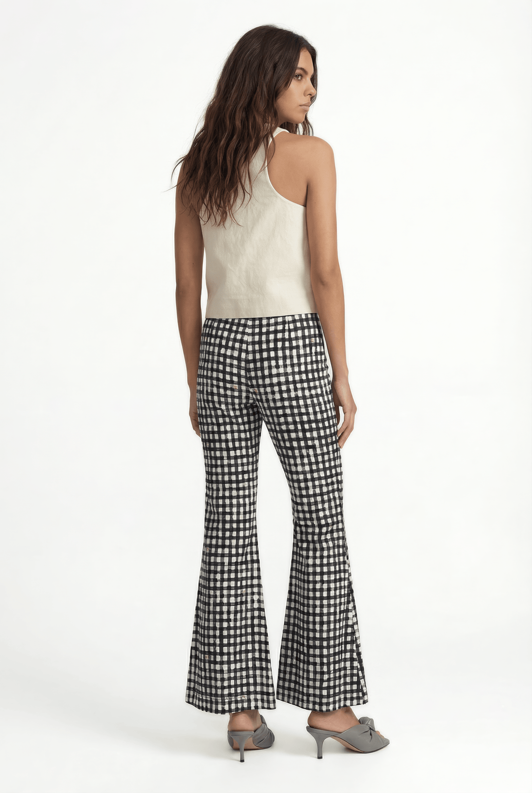 IAN - ANKLE LENGTH PANTS - BLACK PLAID