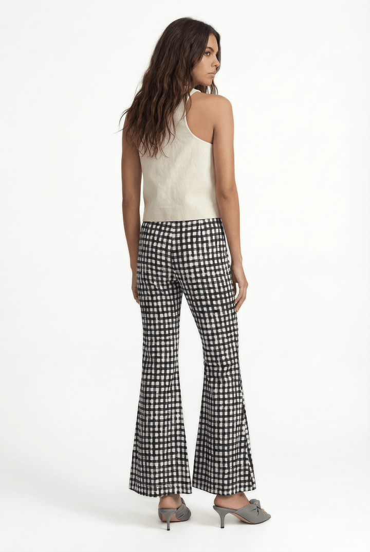 IAN - ANKLE LENGTH PANTS - BLACK PLAID