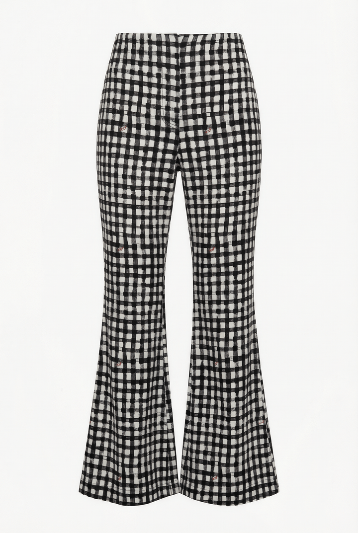 IAN - ANKLE LENGTH PANTS - BLACK PLAID