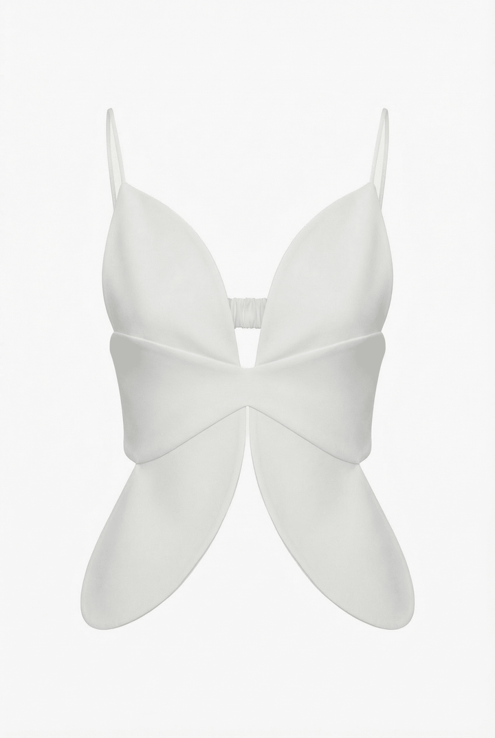 Daisy - Iconic Floral Shape Cutout Top - Ecru