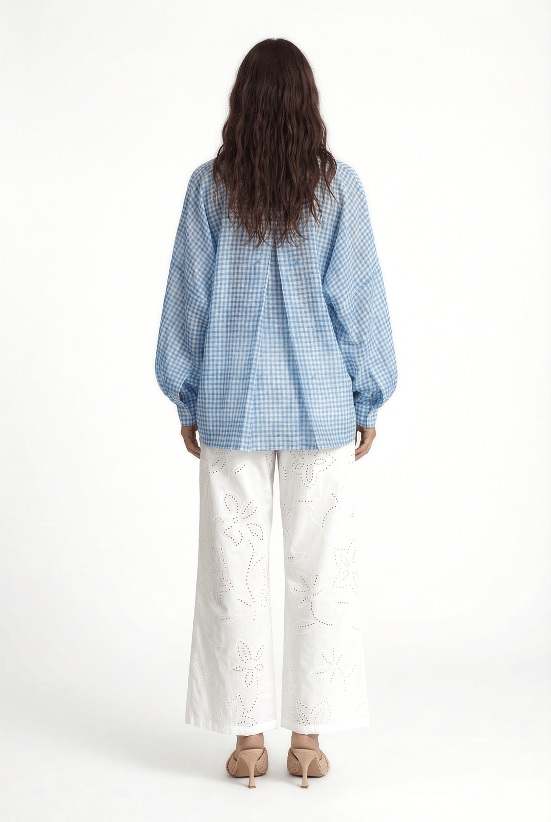 BELICIA - OVERSIZE SHIRT - BLUE PLAID