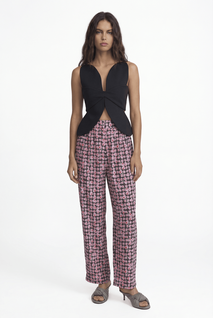 Daisy - Iconic Floral Shape Cutout Top - Black