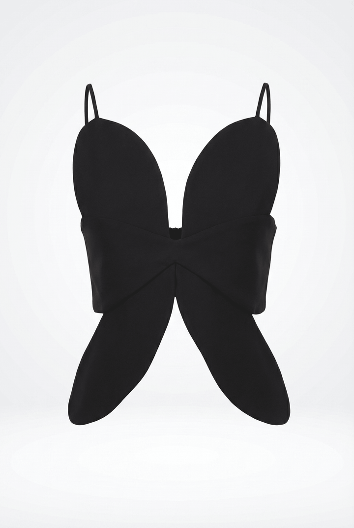 Daisy - Iconic Floral Shape Cutout Top - Black