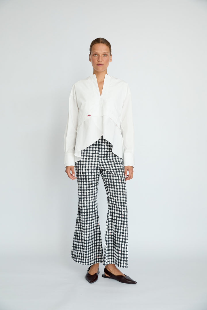 IAN - FLARE PANTS - BLACK PLAID