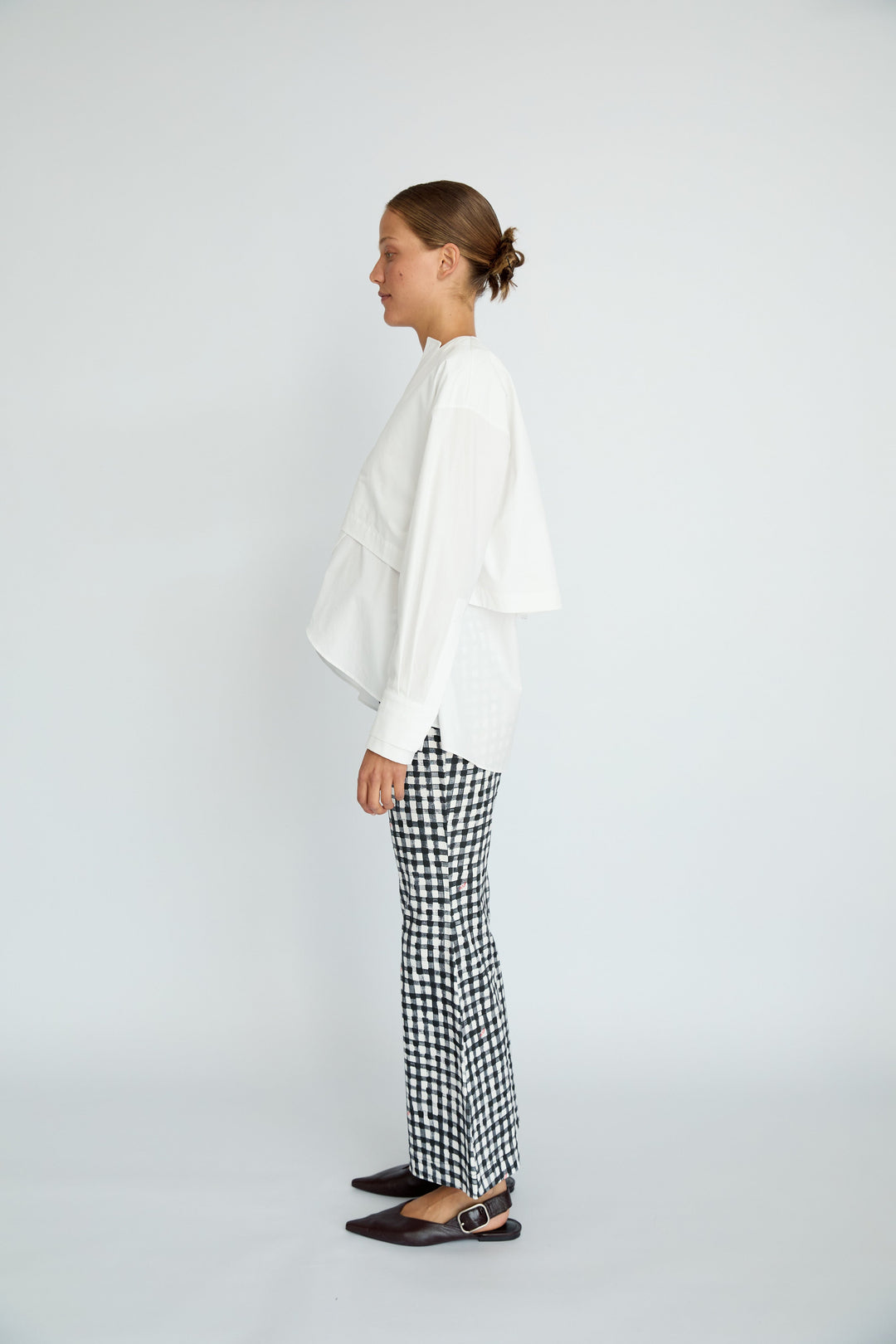 IAN - FLARE PANTS - BLACK PLAID