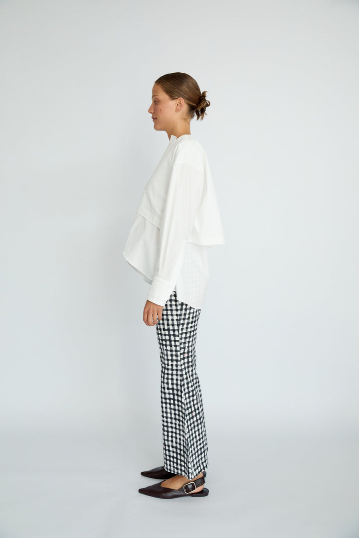IAN - FLARE PANTS - BLACK PLAID