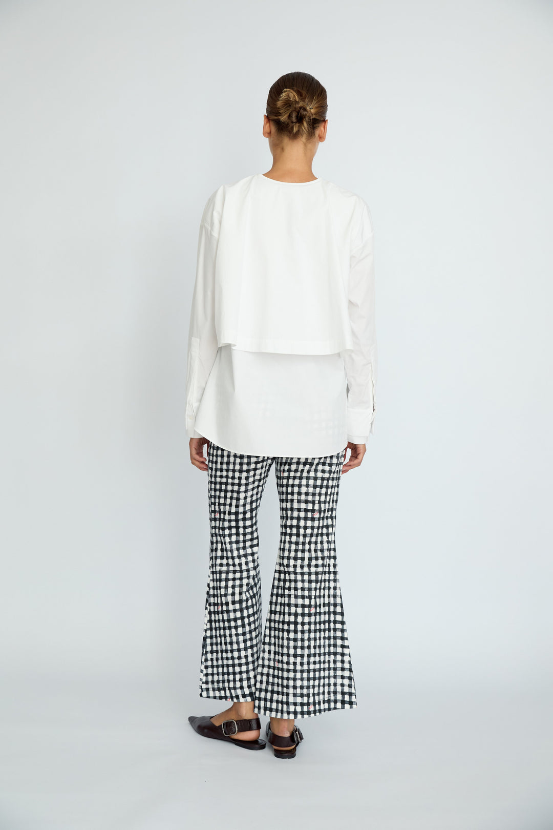 IAN - FLARE PANTS - BLACK PLAID
