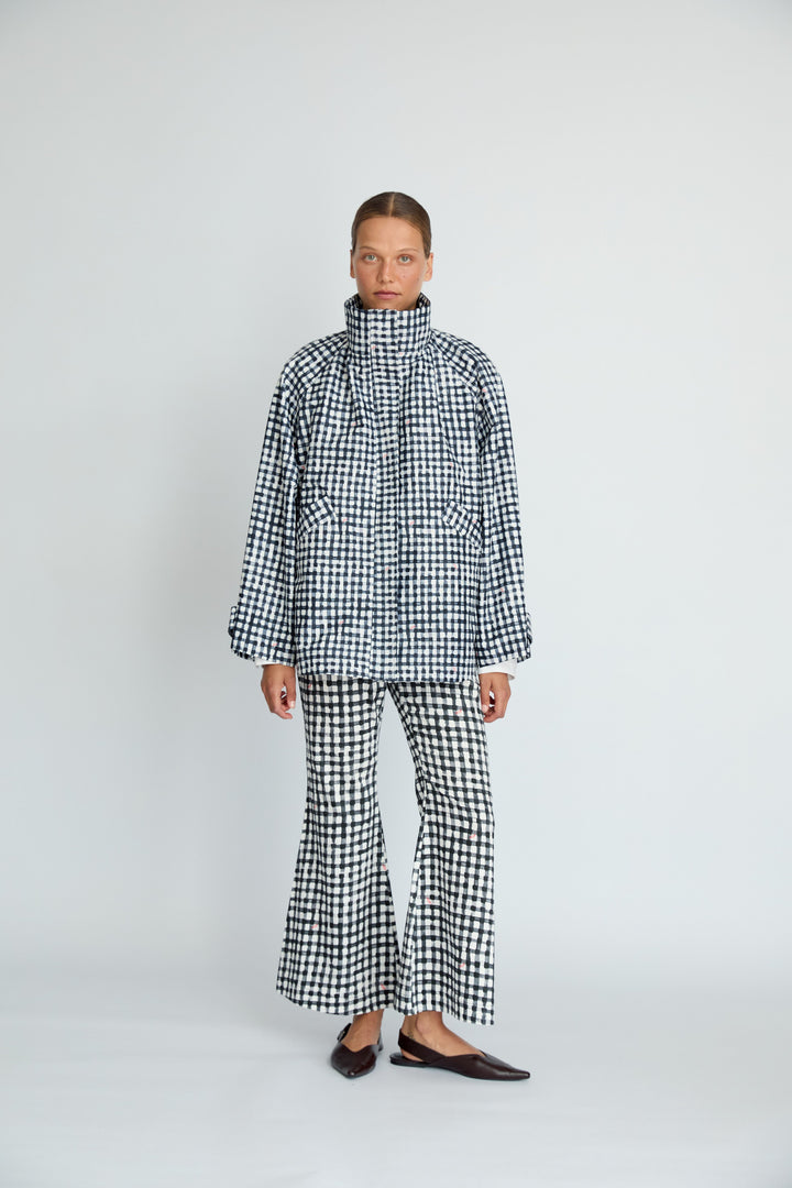 IAN - FLARE PANTS - BLACK PLAID