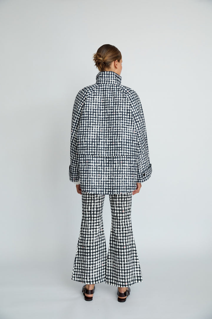 IAN - FLARE PANTS - BLACK PLAID