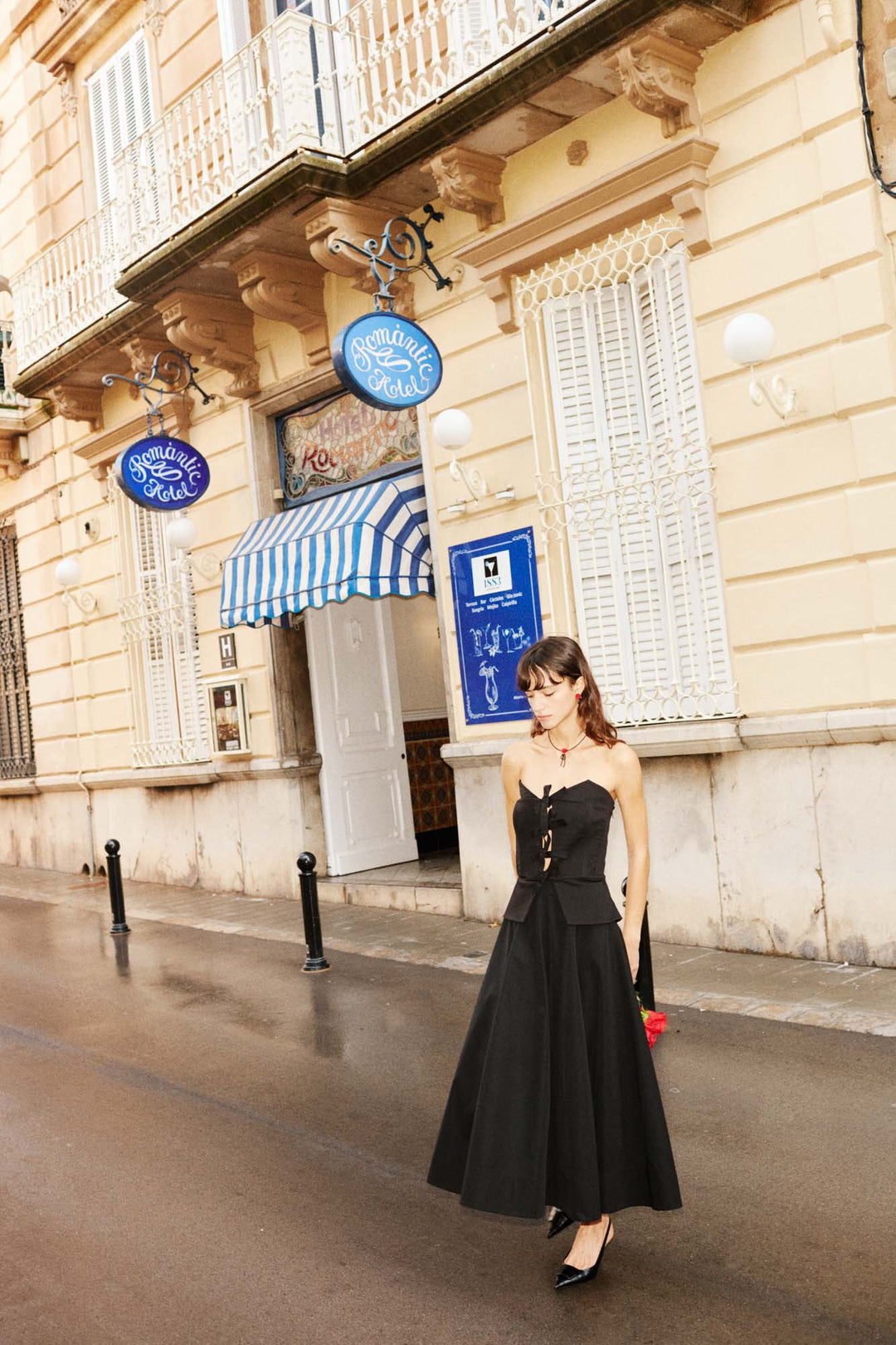 SICILY - Pleated Cotton-Poplin Midi Skirt - BLACK