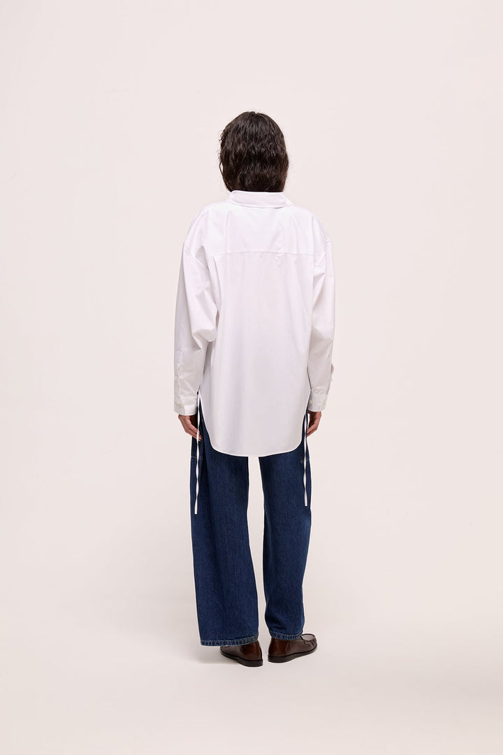 VERONA - LONG SLEEVE SHIRT WITH POCKETS - WHITE