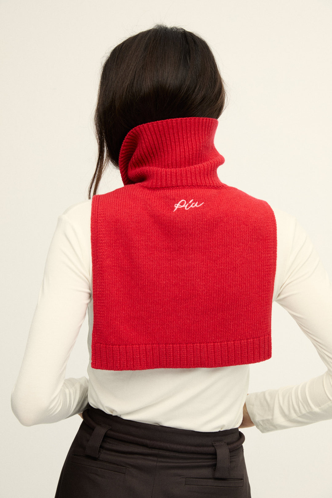 RAUL - RED CASHMERE BLENDED SCARF