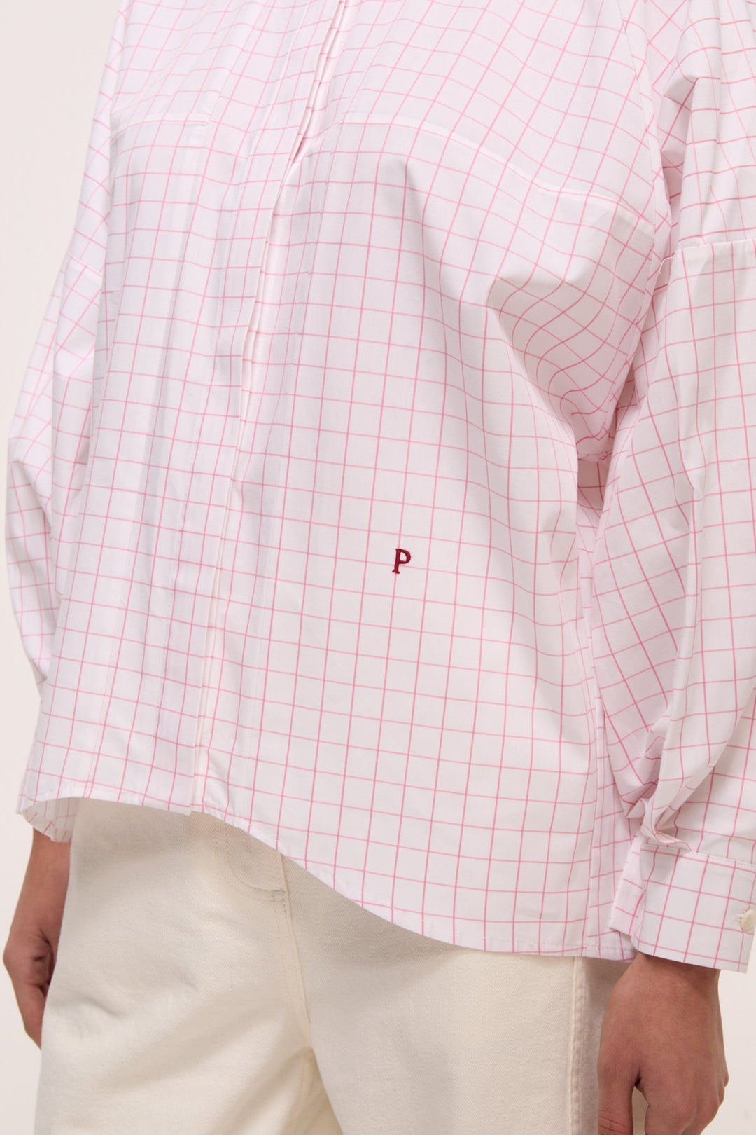 BELICIA - OVERSIZE SHIRT - PINK PLAID