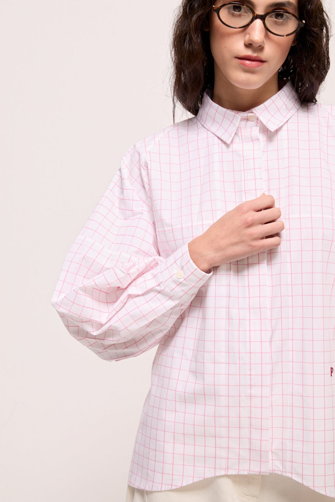 BELICIA - OVERSIZE SHIRT - PINK PLAID