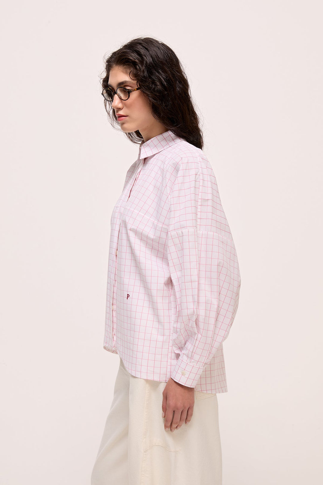 BELICIA - OVERSIZE SHIRT - PINK PLAID