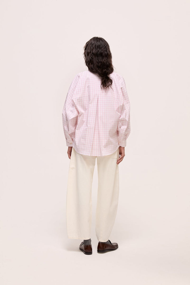 BELICIA - OVERSIZE SHIRT - PINK PLAID