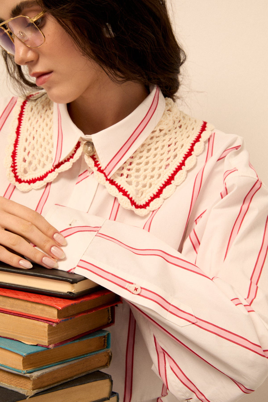 CAVE - HAND-KNITTED COLLAR - ECRU