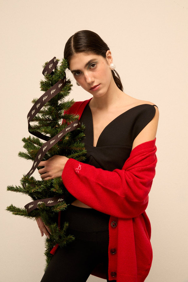 Daisy - Iconic Floral Shape Cutout Top - Black