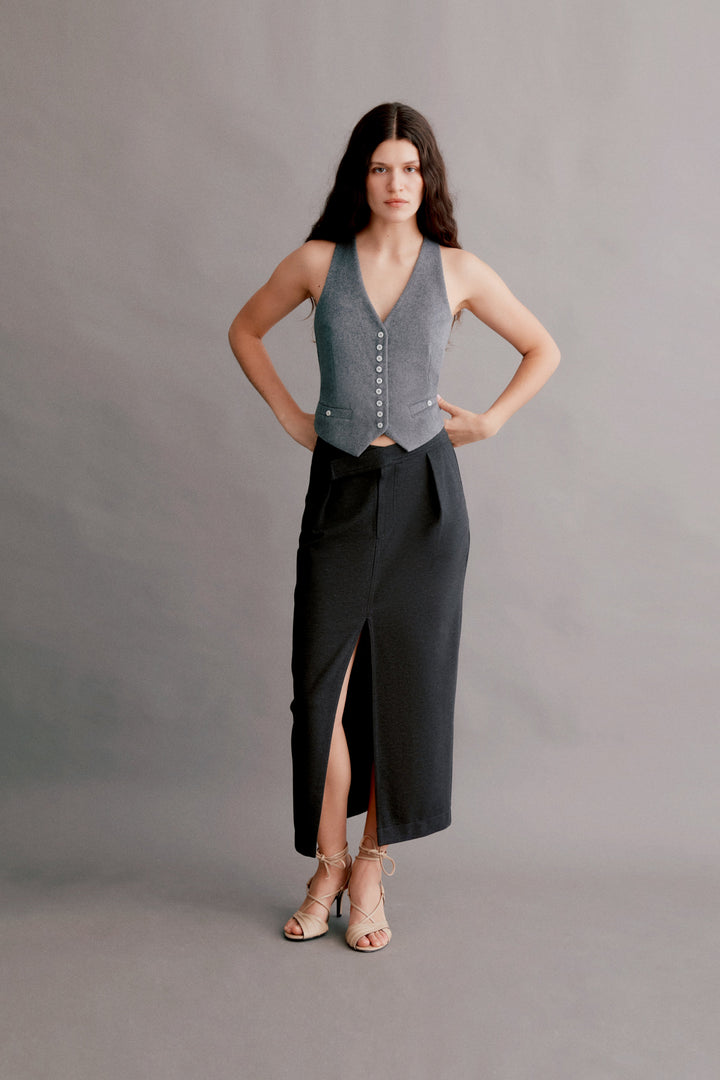 Lydia - Back&Front Slit Maxi Pencil Skirt