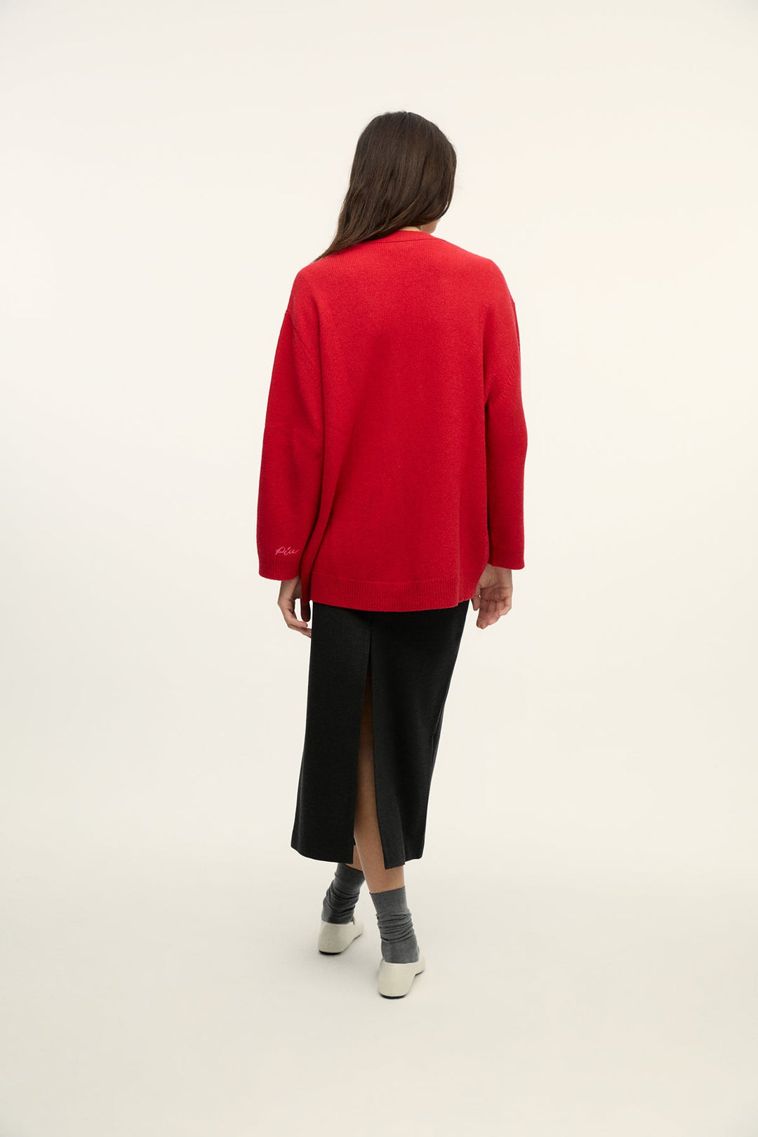 DORA - CASHMERE BLENDED CARDIGAN - RED