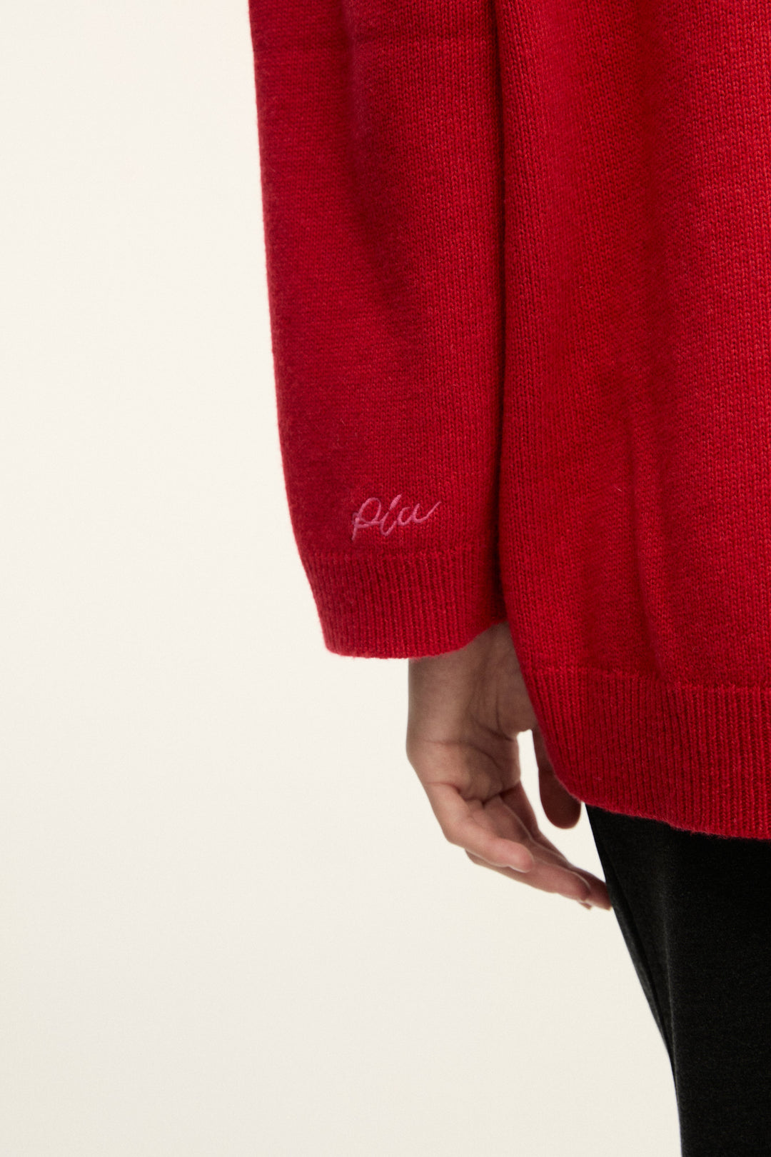 DORA - RED CASHMERE BLENDED CARDIGAN