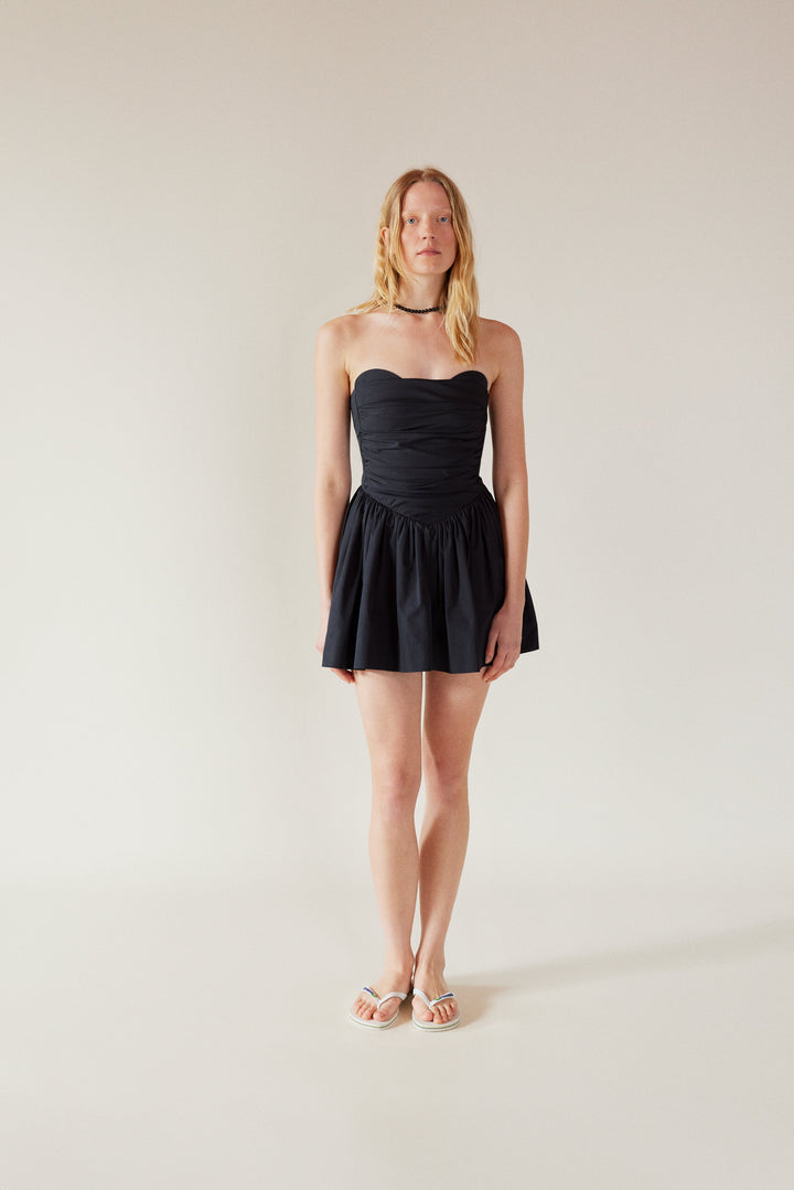 LEYLA - Mini Babydoll Dress Black