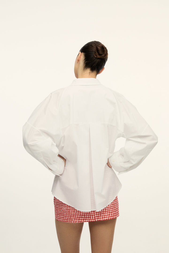 Amy - Oversized Cotton Poplin Shirt White