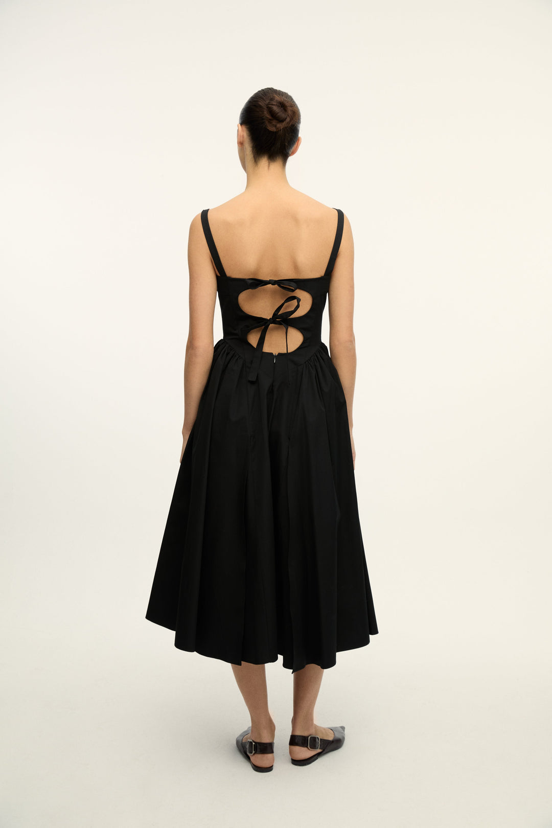 TETE - Open Back Princess Cut Dress Black