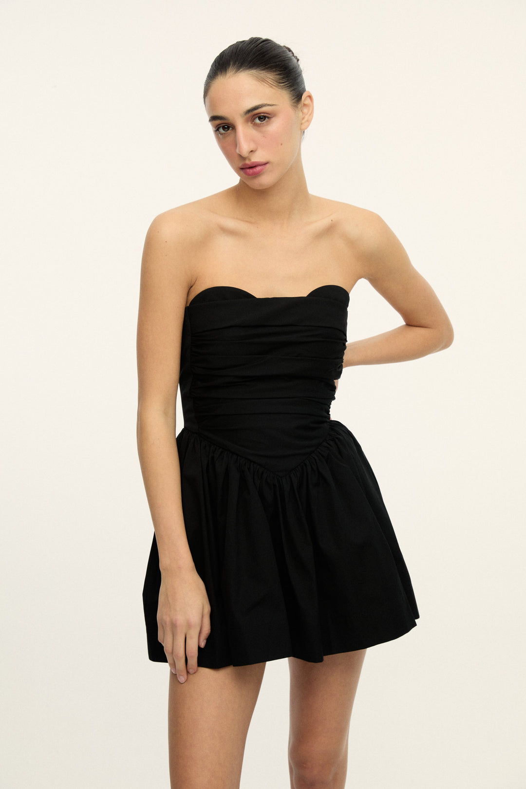 LEYLA - Mini Babydoll Dress - Black