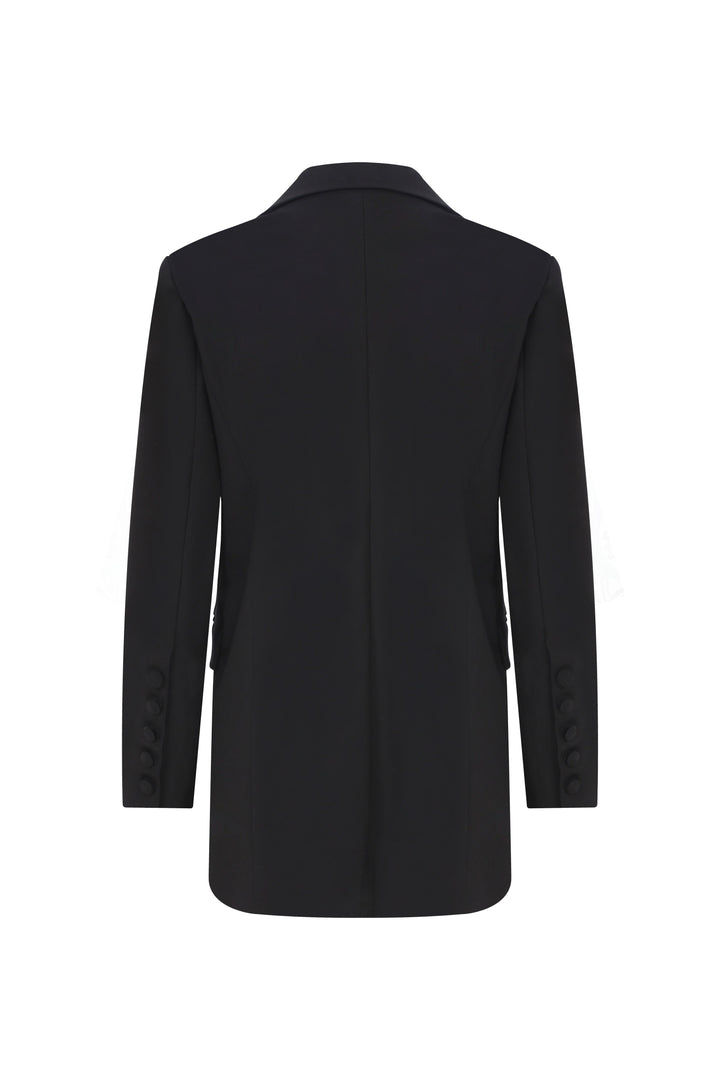 Mars - 3 Button Black Blazer Jacket