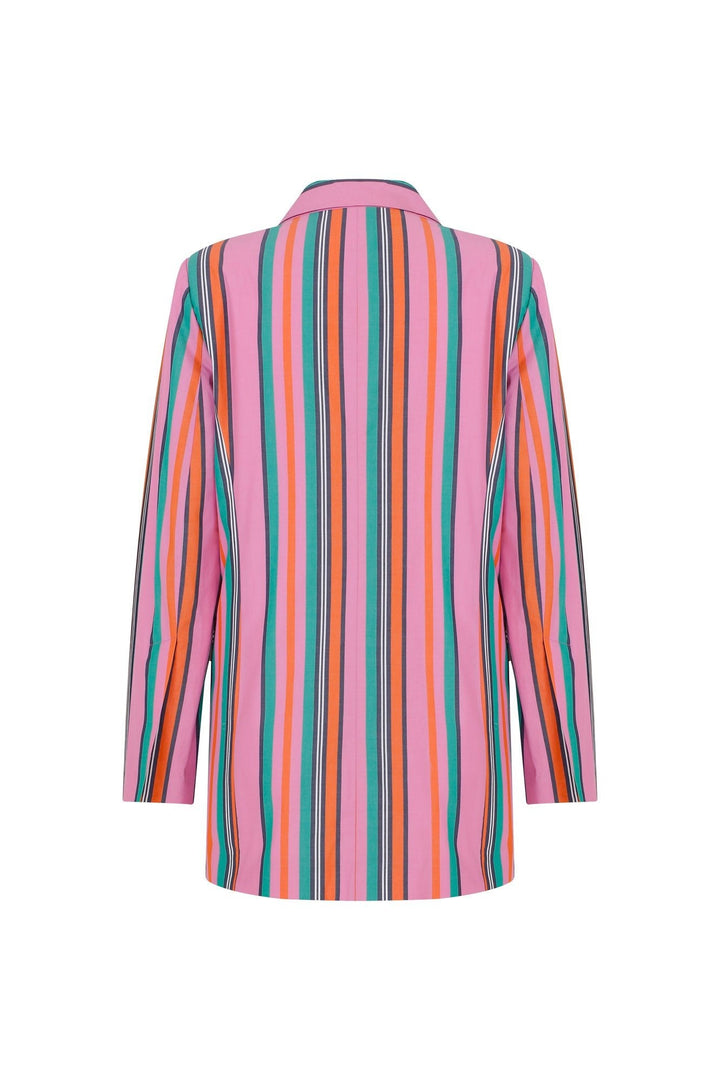 Moon - Striped Cotton Blazer Jacket