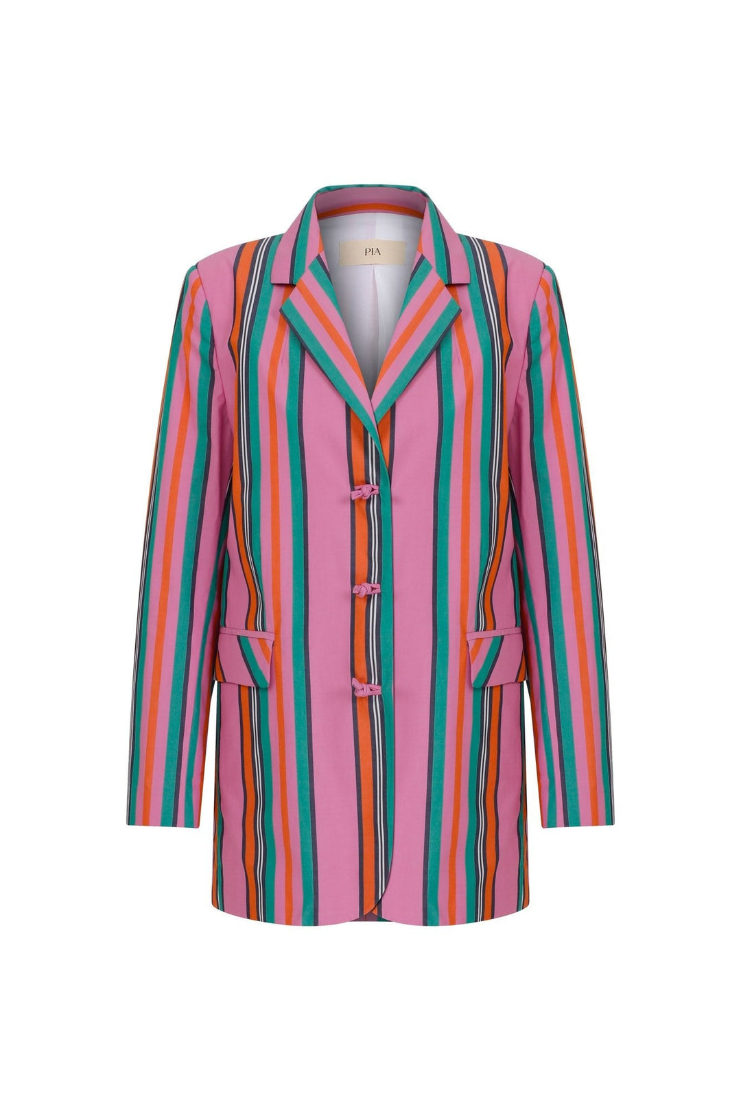 Moon - Striped Cotton Blazer Jacket