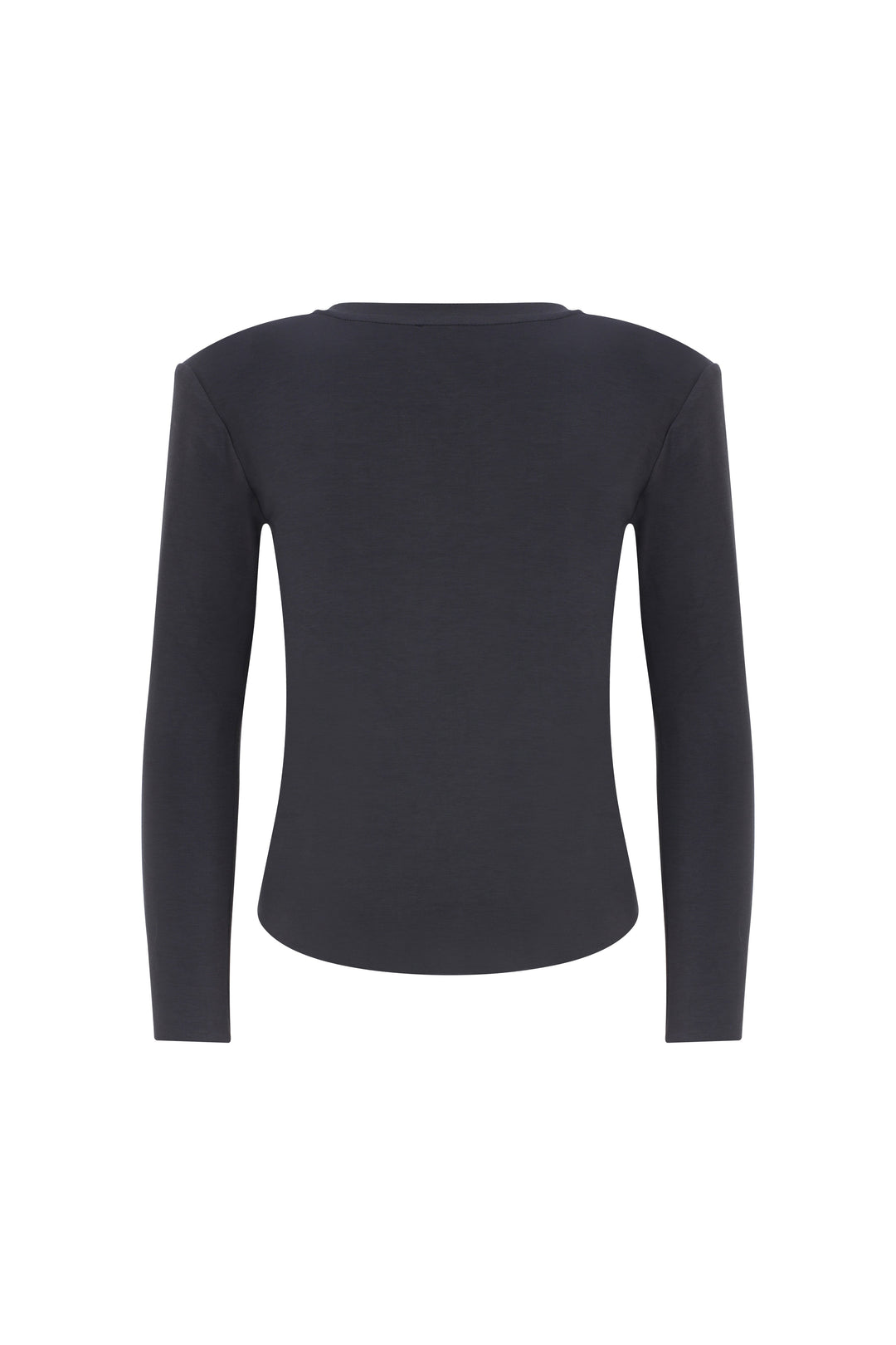 Jupiter - Anthracite Long Sleeve T-Shirt With Shoulder Pads