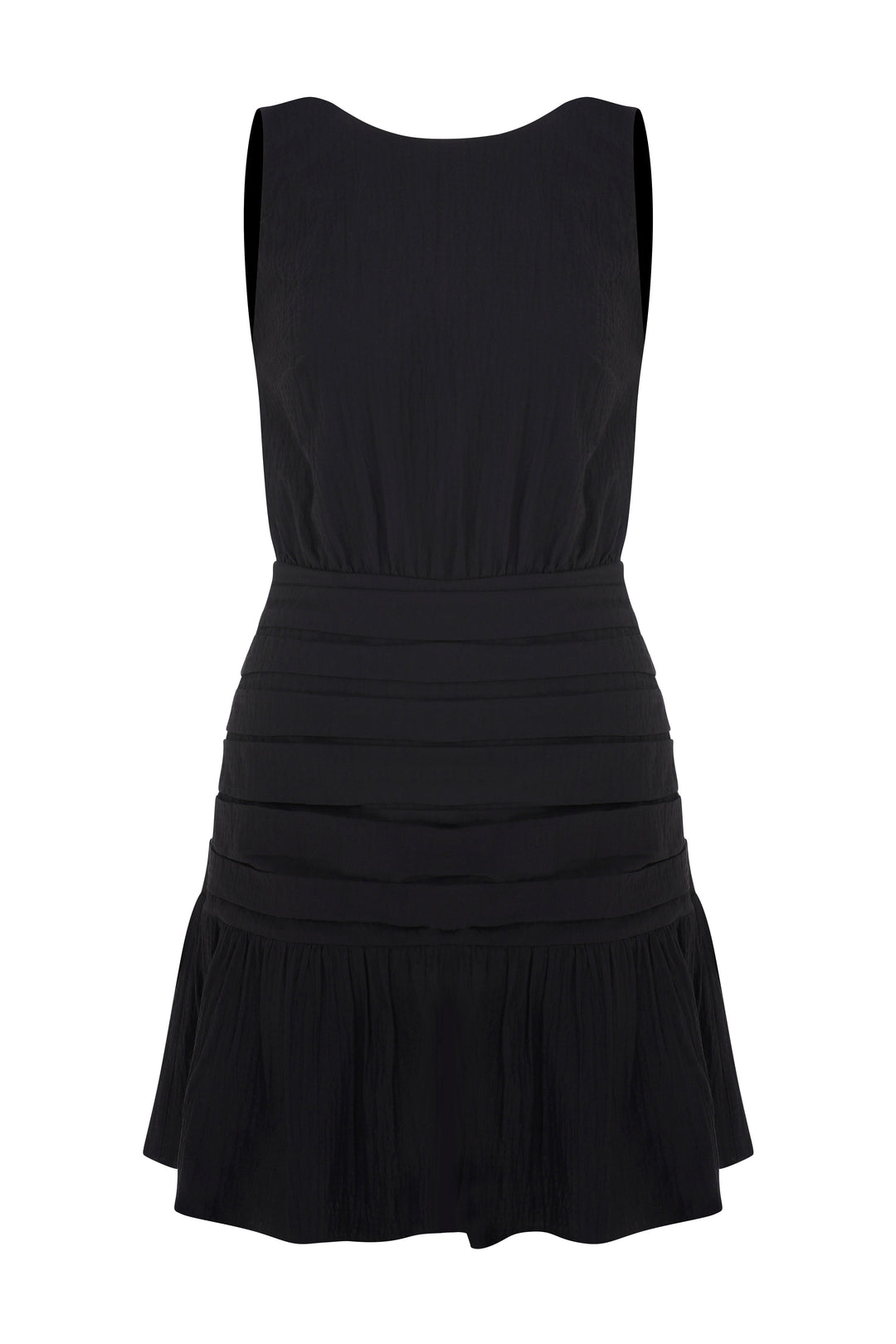 MAYA - Open Back Black Mini Dress