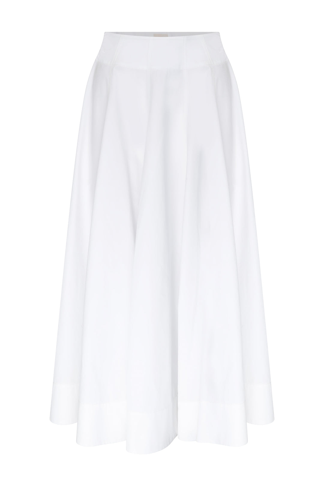SICILY - Pleated Cotton-Poplin Midi Skirt - White