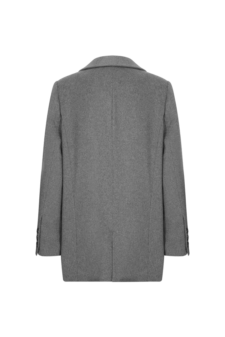 ROY - Oversized Wool Blazer Jacket - Grey
