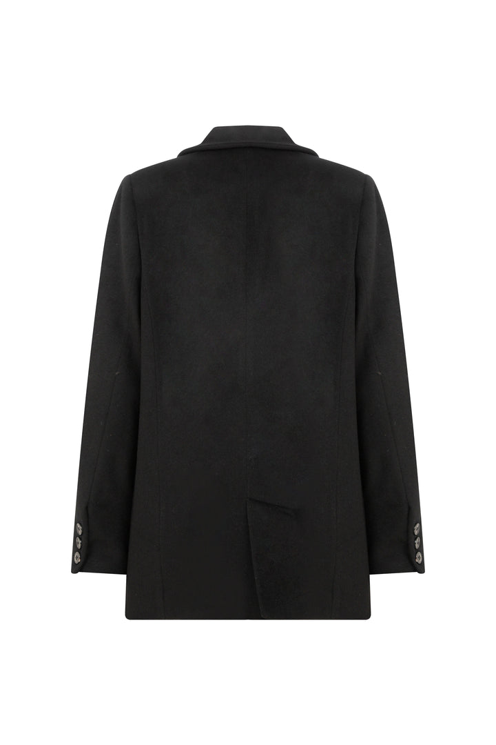 Charlie - Black Oversized Wool Blazer Jacket