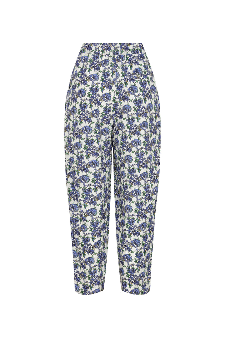 Olaf - Ecru Tapered Pants With Sophisticated Print