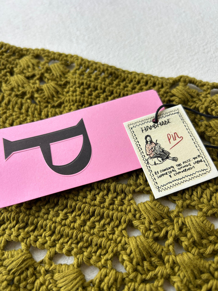 GIGI - TRIANGLE KNIT SCARF – GREEN