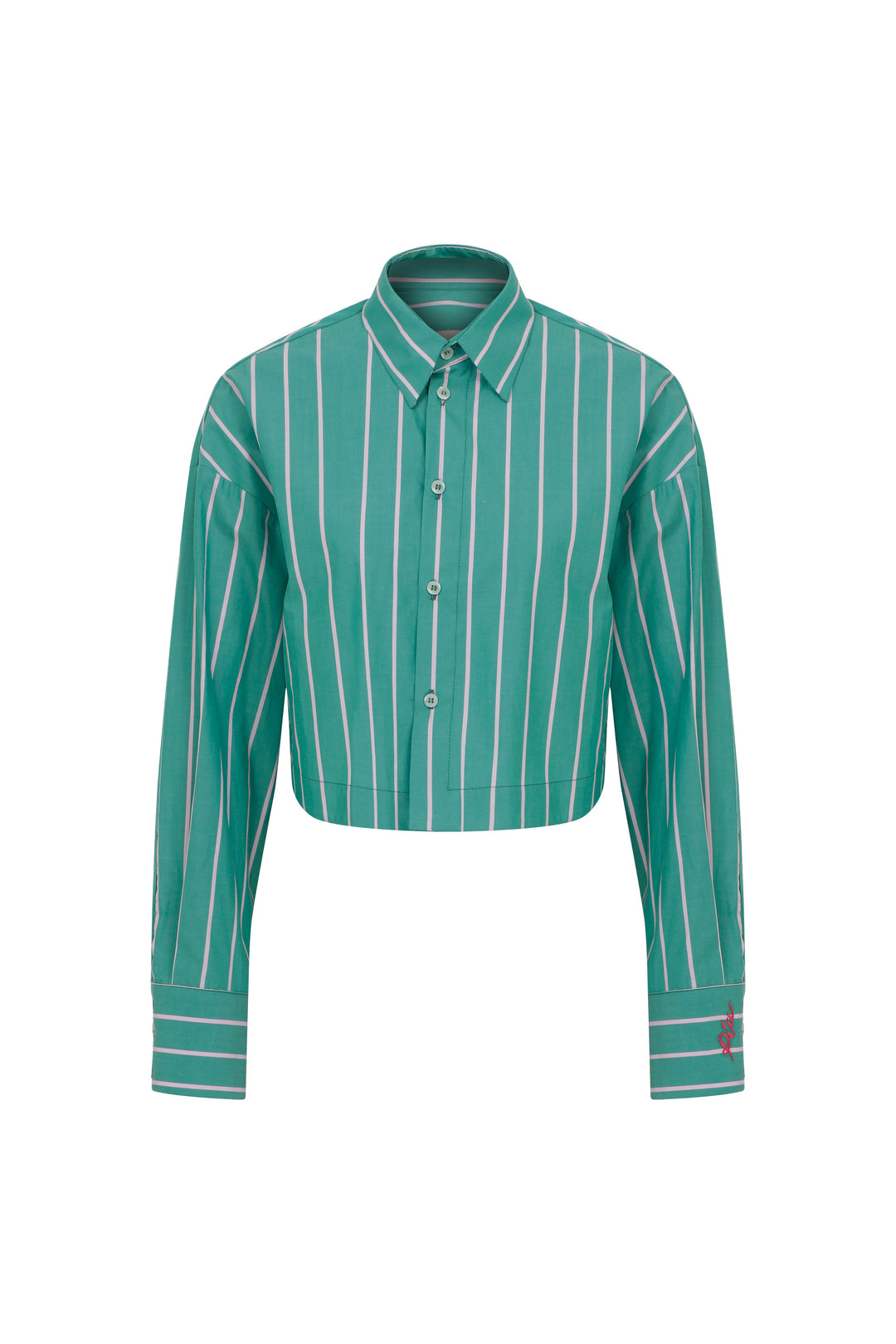 Mercury - Stripes Cotton-Poplin Cropped Shirt