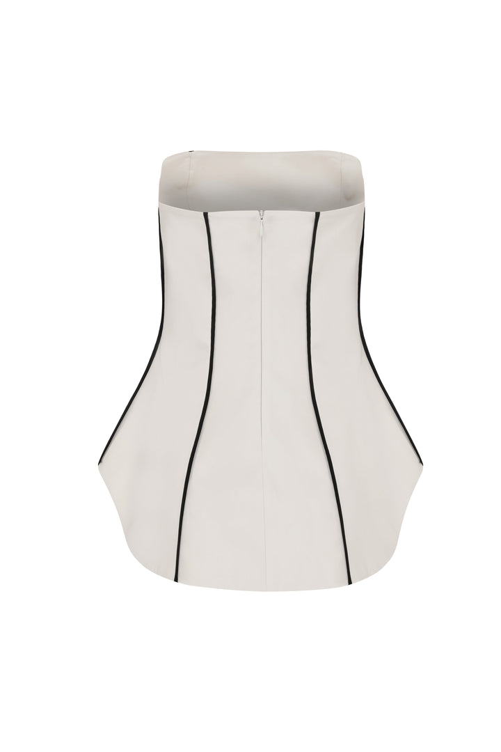 AKTI - Strapless Burtier Top Light Beige